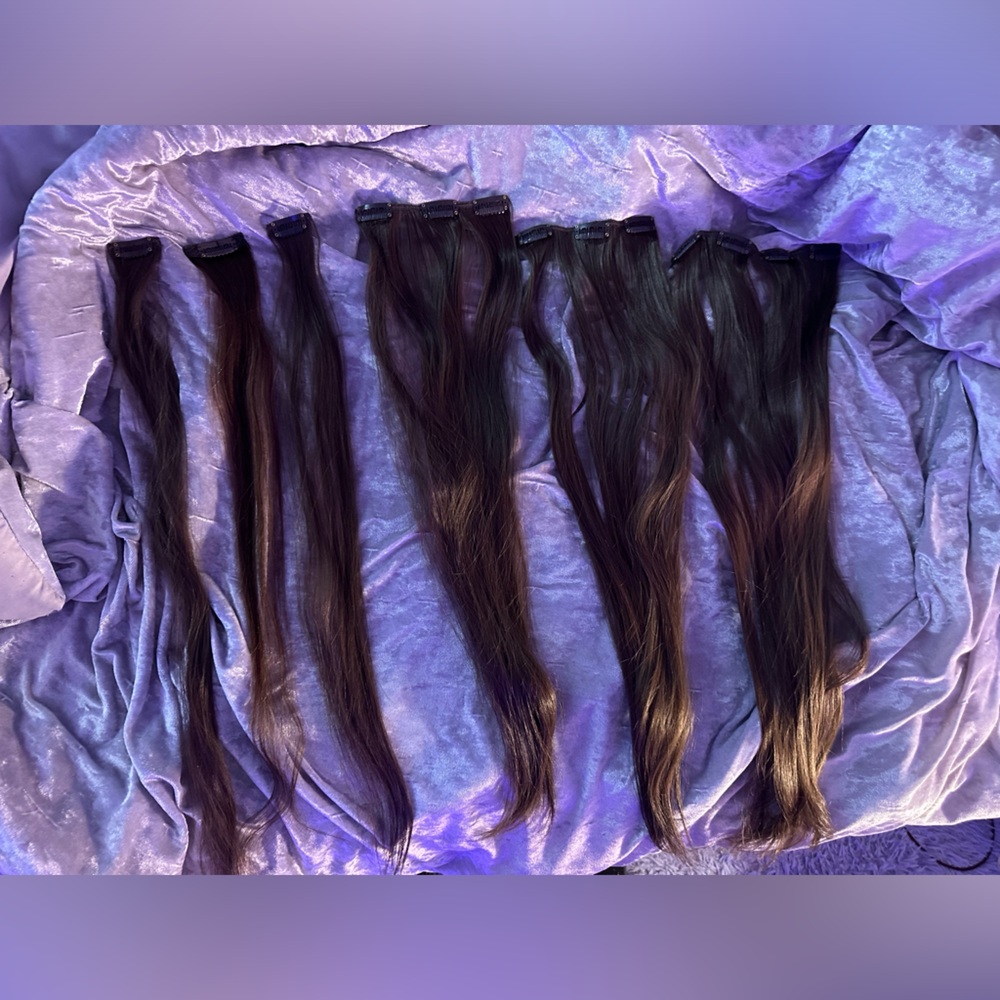 Super long brown hair extensions